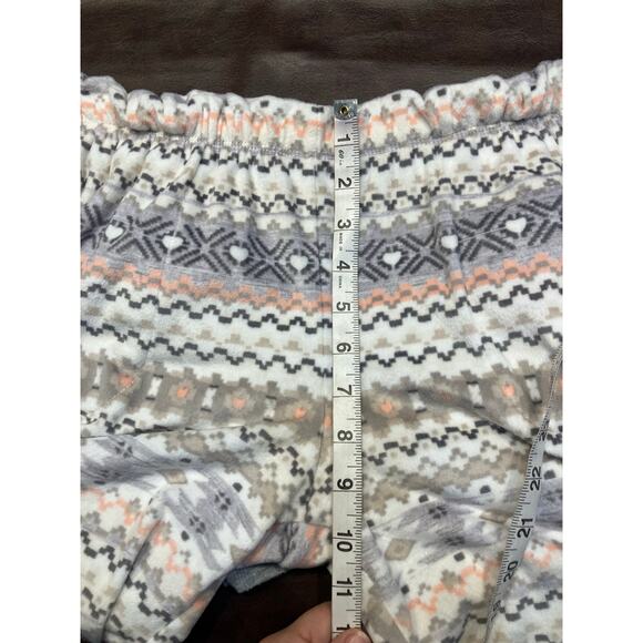 Cuddl‎ Duds Fair Isle Pajama Set Long Sleeve Pants PS Pink Gray Cozy Fleece - Picture 14 of 16